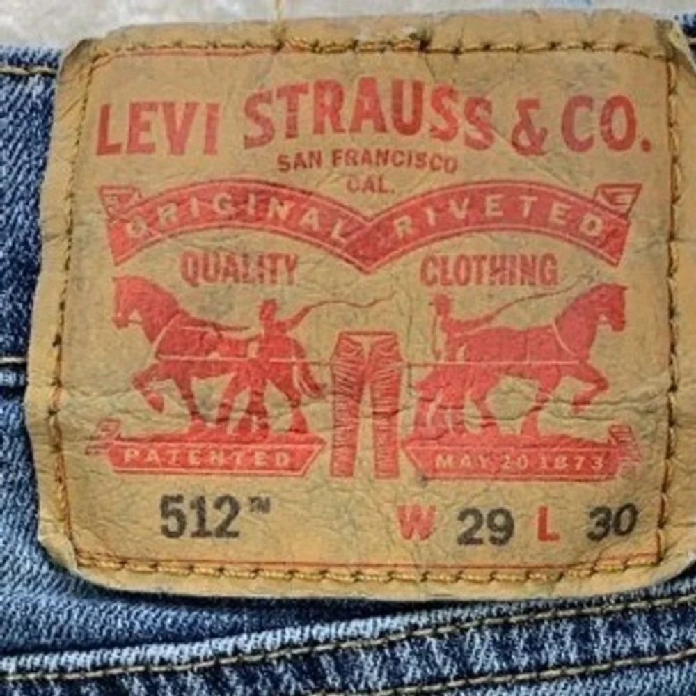 Levis 512 Slim Tapered Jeans Denim Pants Mens Size 29x30 Blue Casual Classic Y2K